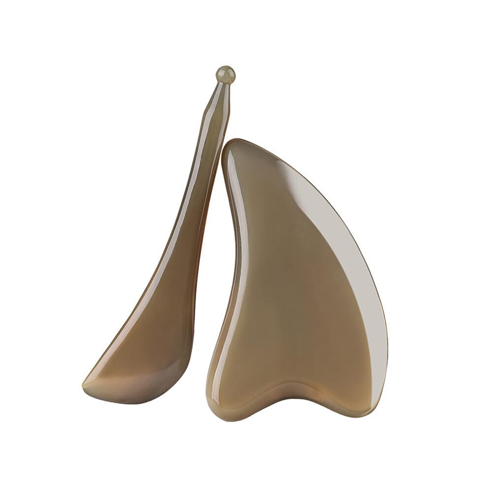 Gua Sha Tool Natural Ox Horn Facial Lift Massage Scraper for Face Neck Body Wrinkle Reduction 0.3mm