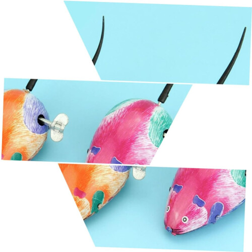 Windup mouse for toddlers Promotes physics learning Simple winding mechanism Random movement 1