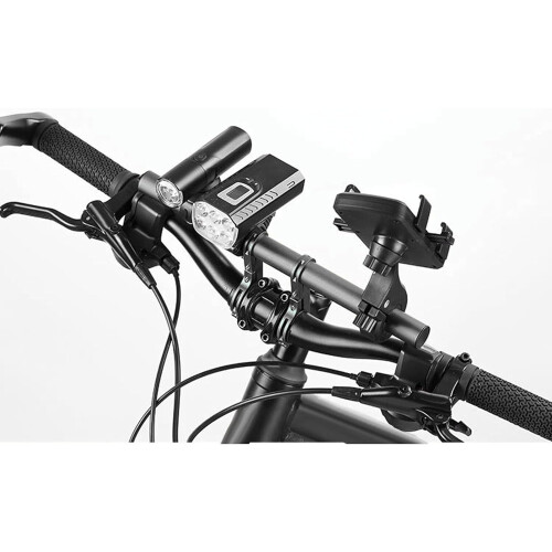 Bicycle Handlebar Extender 30cm Aluminum Alloy Bracket Double Clamp Adjustable 1
