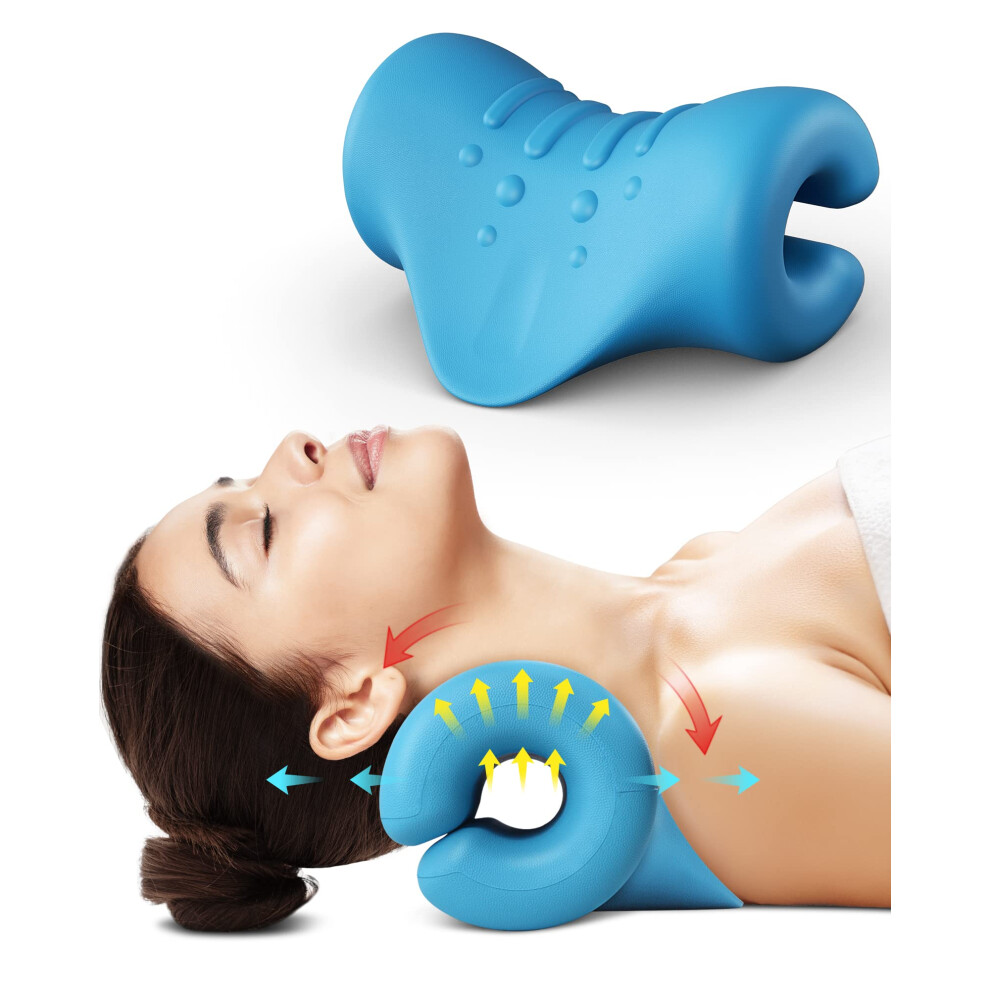 Neck Massager Neck Shoulder Massage Pillow Cervical Traction for Neck Pain Headache Shoulder Pain