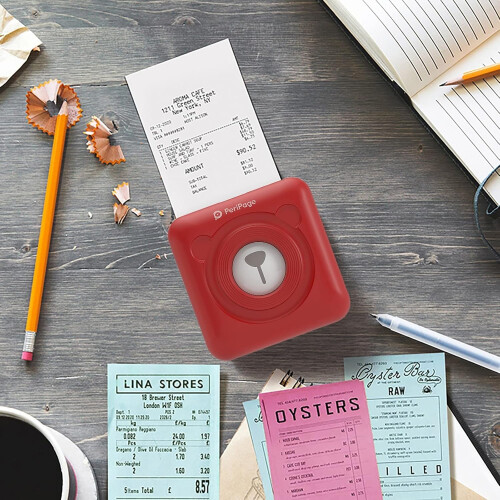 Mini Photo Printer Bluetooth Thermal Printing Pocket Printer for Smartphone Red 2