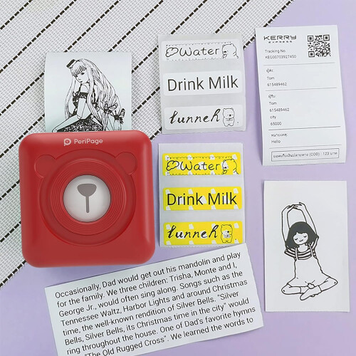 Mini Photo Printer Bluetooth Thermal Printing Pocket Printer for Smartphone Red 1