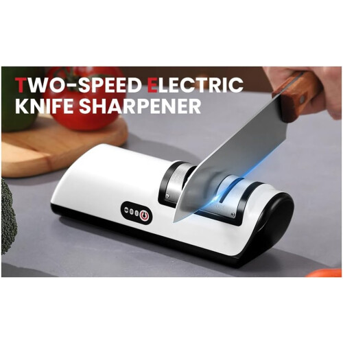 Electric Kitchen Knife Sharpener, Multifunctional, Automatic, 4 Stages, Electric Knife Sharpener, Kitchen Accessories, Black Ref: 8000 1