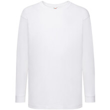 (9-11, White) Fruit Of The Loom Childrens/Kids Long Sleeve T-Shirt