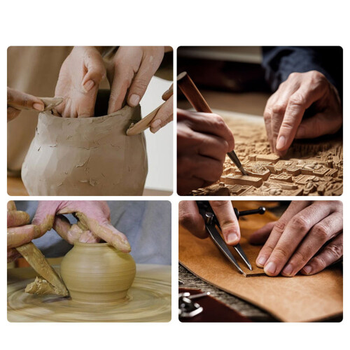 Leather Carving Tool Ergonomic Leather-Thick shaping rod 2