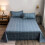 Washed Cotton Bed Sheet Bed Linen Comfortable-Elegant pink 4 6