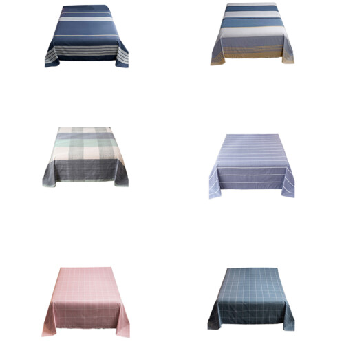 Washed Cotton Bed Sheet Bed Linen Comfortable-Elegant pink 4 2