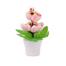 Décoration de bonsaï en forme d'œufs mouchetés uniques,-Rose