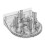Support mural rotatif pour dentifrice/brosse à-Gris transparent 1