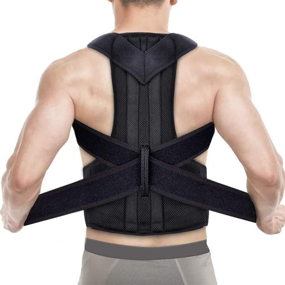 Posture Corrector, Back Support, Clavicle Brace, Stops Slouching and Hunching, Adjustable Back Trainer, Unisex (Size: XLarge) Tools