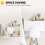 Homcom HOMCOM Wall Mounted Table w/ Space Saving Storage Compartments for Home Office 4