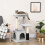 PawHut PawHut Cat Tree with Scratch Post Condo Perch for Indoor Cats, 85cm, Grey 1