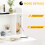 Homcom HOMCOM Wall Mounted Table w/ Space Saving Storage Compartments for Home Office 6