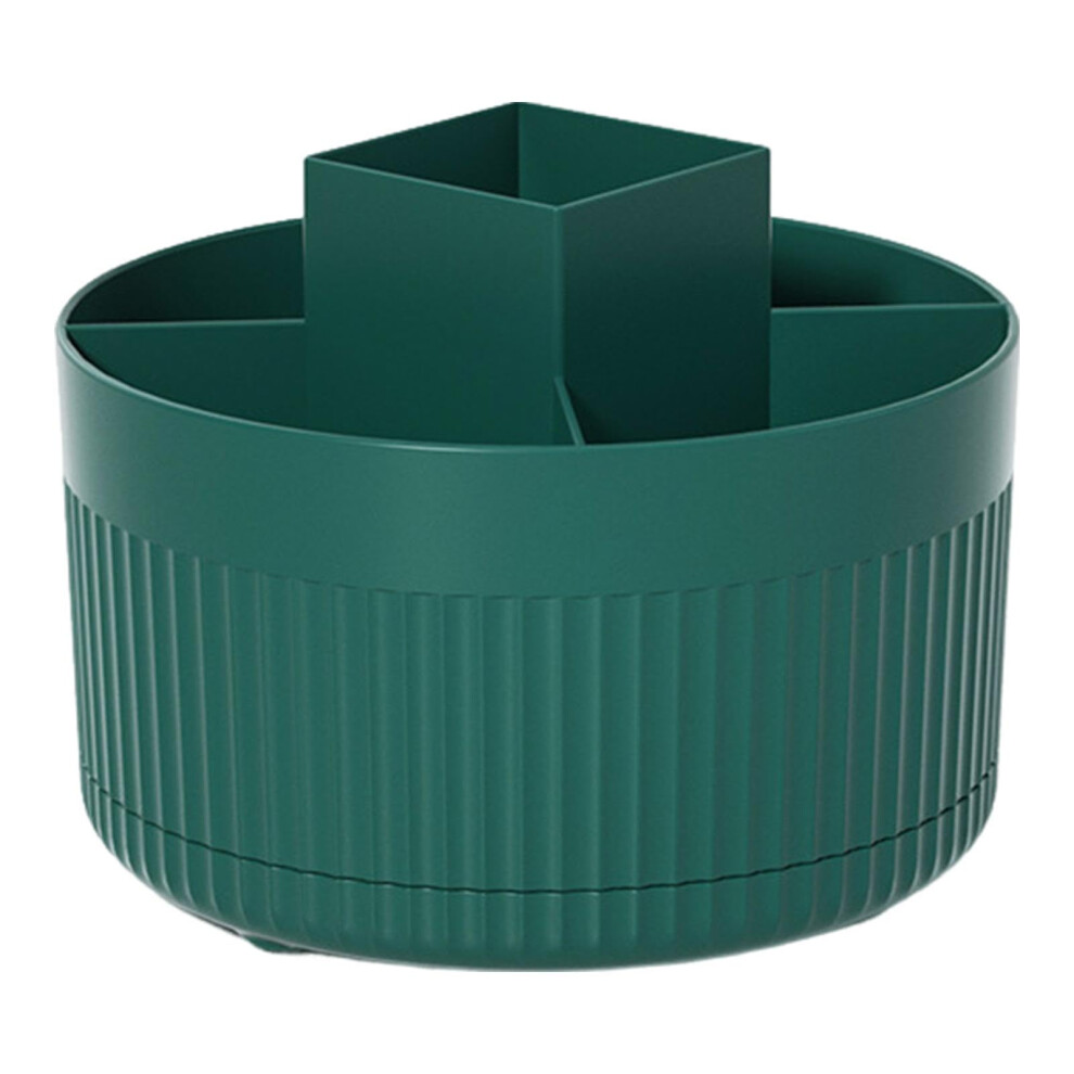 Green Rotating Makeup Brush Organizer 360 Degree Holder, Large Capacity