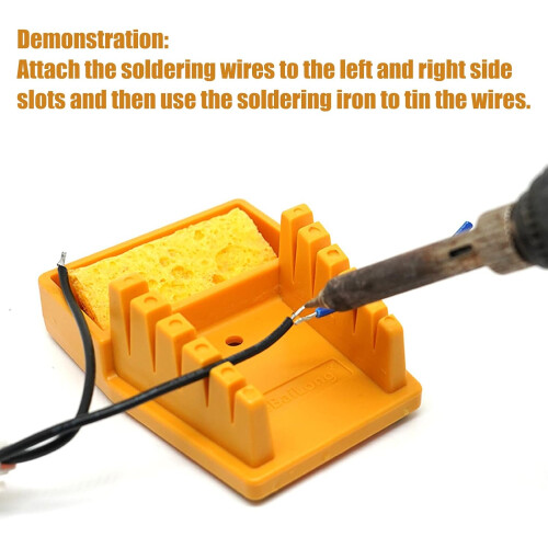 Soldering Iron Stand with Heat Resistant Base, Spring Holder and Sponge for Electronics 2
