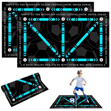 Football Training Mat 2PCS Set, Non-Slip Soccer Footstep Agility Mats for Kids, 40x60cm Football Training Equipment