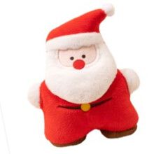 Feestelijke Kerst Kerstman Sneeuwpop Rugleuningkussen-Rood