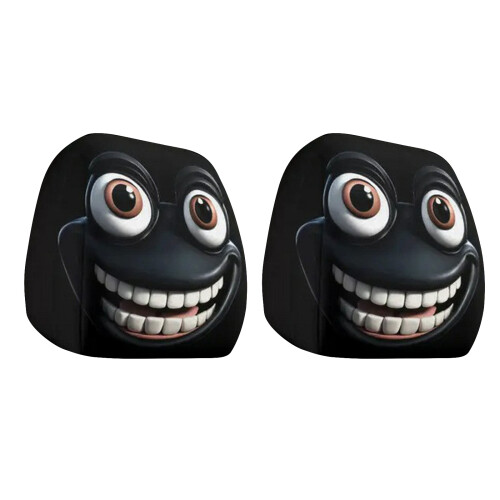 2 Pack Humorous Vehicle Seat Covers Stretchy Headrest-frog