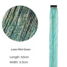 (BB Clip Laser Mint Grün a) 10PCs Btinsel Hair Gold Wire Laser Wire BB Clip Gold Wire