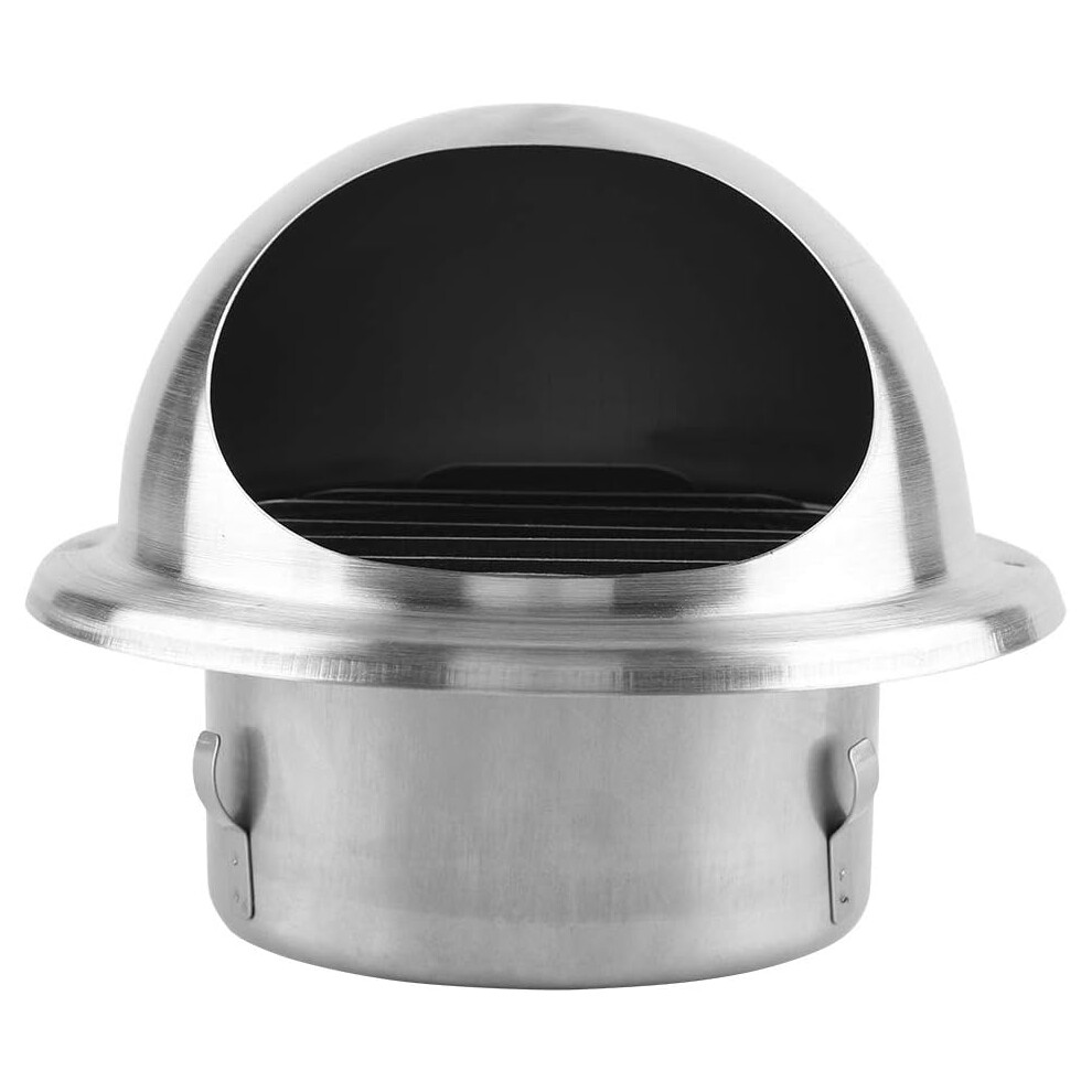Stainless Steel Exhaust Vent For Soffit Installation, Mesh Structure Louvered Vent Cover With Anti Rust Properties, 304 Stainless Steel Round Exhaust 9148971939941