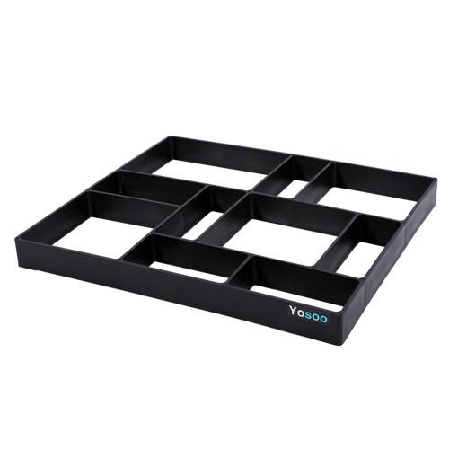 Outdoor Path Designer, Unique Path Concrete Path Maker Reusable for Beautiful Pathway Creation Heavy-duty Polypropylene (Black)
