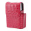 Fashionable Cigarette Accessory, Textured Croc Effect Flip Clamshell Case, Durable Practical Organizer for Personal Style (Red) 1