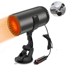 Aquecedor portátil para carro, desembaçador de para-brisa, dispositivo de aquecimento rápido de 12V com ângulo ajustável, função de ar duplo,