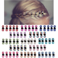 Accessoires pour cheveux de petites filles, barrettes à cheveux en cristal, pinces à cheveux disponibles en 13 couleurs vives, conviennent pour un