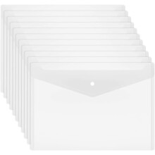 Polybeutel, Archivqualität, transparentes Design für optimale Dokumentenlesbarkeit, wiederverwendbarer Verschlussknopf für sicheren Halt