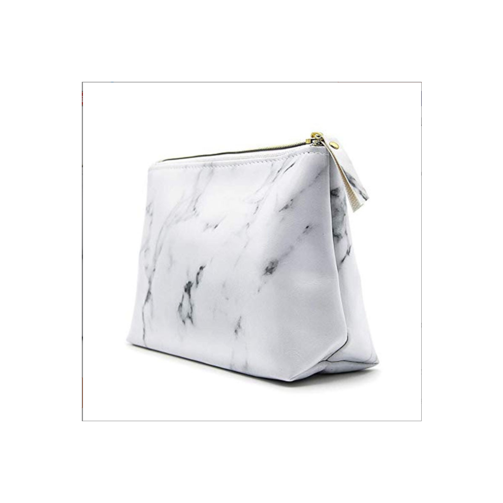 Compact Makeup Organizer, Durable PU Leather, Makeup Bag with Compartments, Waterproof and Easy Clean, Versatile Cosmetic Bag for Business Trips