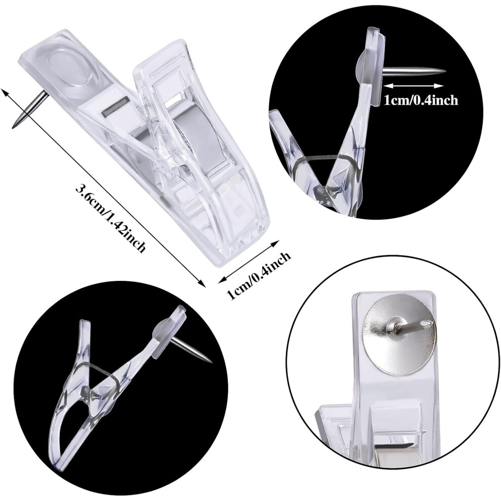 Artisan Nail Design Essentials, Clear Plastic Rotatable Merchandise Sign Display Mini Clip Tag Holders, Perfect for Business Cards, Craft Projects &