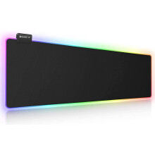 Leuchtendes RGB-Gaming-Pad, nanostrukturierte Stoffoberfläche für präzise Steuerung, hochwertiges elastisches Gummi mit extra großer,