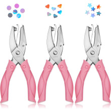 Bastelbegeisterte aufgepasst: Handstanzer-Set aus Edelstahl, ideal für DIY-Etiketten, Einzellochstanzer mit Softgriff
