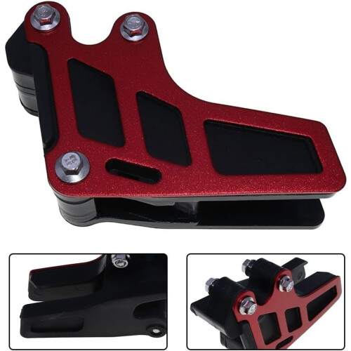 Motorcycle Chain Guide Guard Protector ABS Iron Red for MX6 WearResistant Easy Install 2
