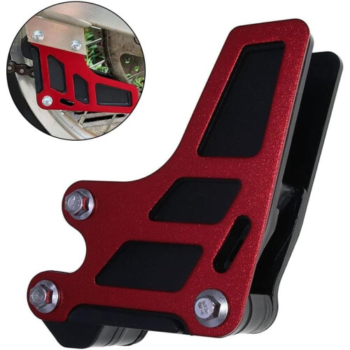 Motorcycle Chain Guide Guard Protector ABS Iron Red for MX6 WearResistant Easy Install 1