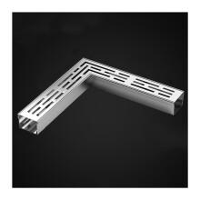 Stainless Steel Trench Drain Channel System with Grate for Patio Garden Driveway 25x7x5CM Silver