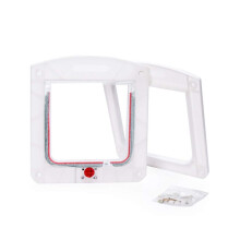 Magnetic Cat Flap with 4Way Locking, Pet Door for Small Pets, Upgraded, Supports 7 kg