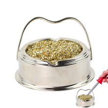 Soldering Iron Tip Cleaner and Holder with Stainless Steel and Sponge for Quick Dirt Removal