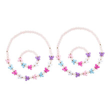 'Set of 2 Jewellery Necklace Bracelet with Butterflies Handmade Decoration for Birthday Parties Festivals and Daily Use'