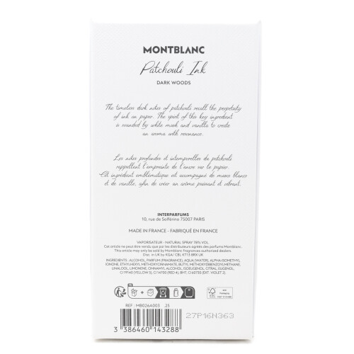 Montblanc Montblanc Patchouli Ink Eau De Parfum Spray For Men 125ml 2