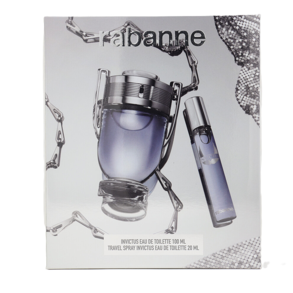 Paco Rabanne Invictus 2Pc Gift Set For Men 100Ml Edt + 20Ml Edt