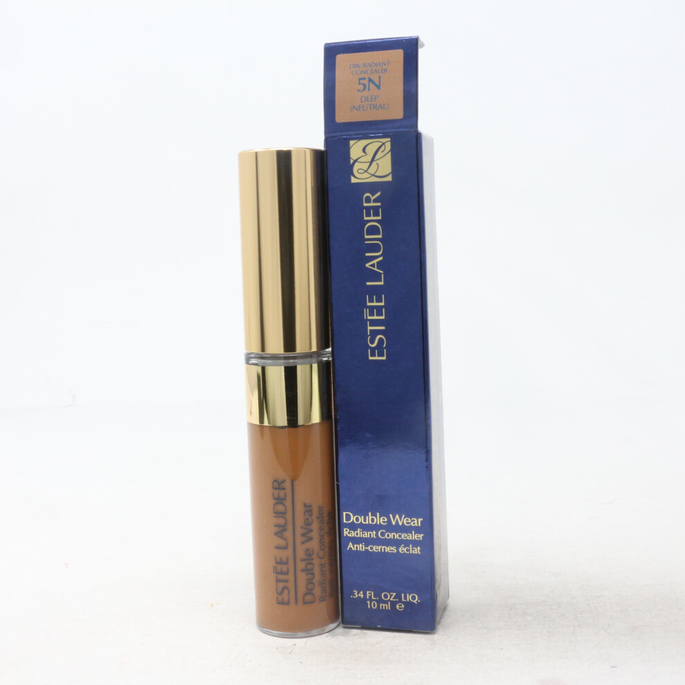 Estee Lauder (5N Deep (Neutral)) Double Wear Radiant Concealer 0.34Oz/10Ml New With Box