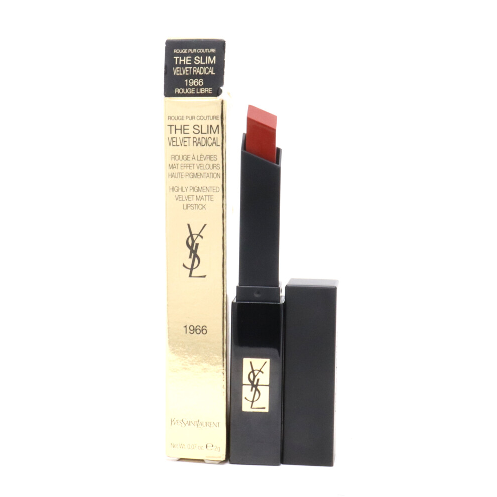 Yves Saint Laurent (1966 Rouge Libre) Rouge Pur Couture The Slim Velvet Radical 0.07Oz New