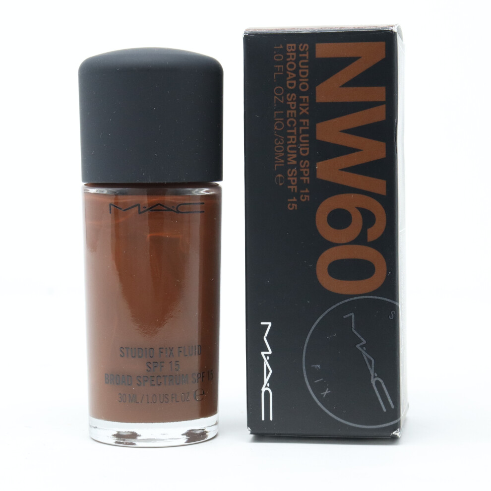 New Mac (Nw60) Studio Fix Fluid Foundation Spf 15 1Oz/30Ml With Box