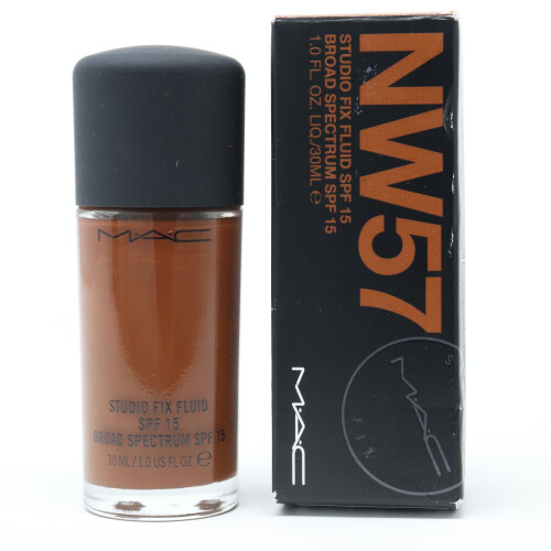 MAC (NW57) Mac Studio Fix Fluid Foundation Spf 15  1oz/30ml New With Box