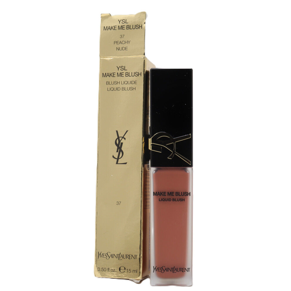 New Yves Saint Laurent (37 Peachy Nude) Make Me Blush Blurring Liquid Blush 0.50Oz/15Ml With Box