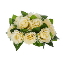 Artificial Rose Flower Ball Arrangement Flower Bouquets-Yellow