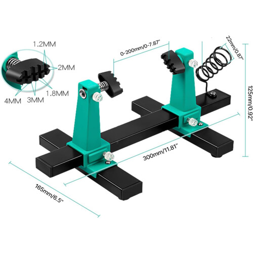 Adjustable PCB Holder with Clamps, Durable Metal Frame, Stable NonSlip Base for Soldering 2