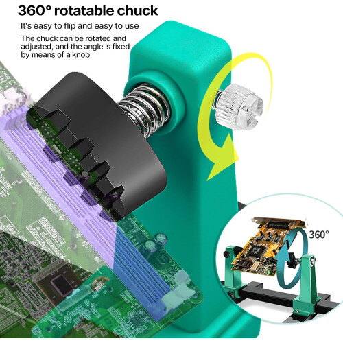 Adjustable PCB Holder with 360 Rotation, Soldering Helping Hands Clamp for Circuit Boards 1