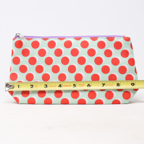 Clinique Clinique Red Circles Printed Cosmetic Bag  / New 1